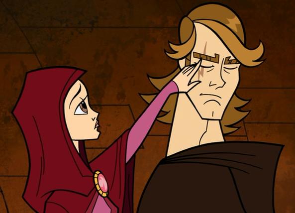 Padme-noticing-scar-on-face-of-Anakin